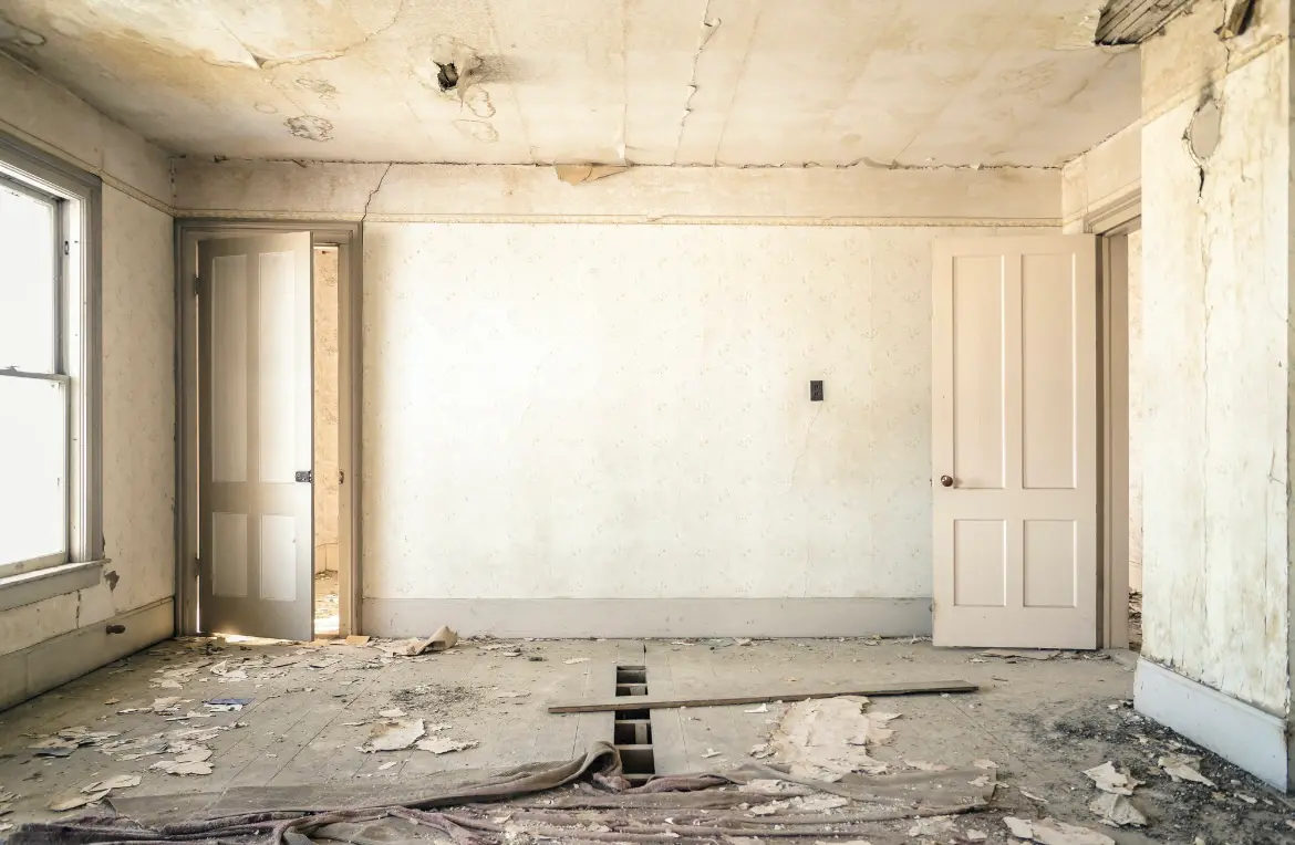 Waste disposal crew managing a cleanout project in Whitefish Bay